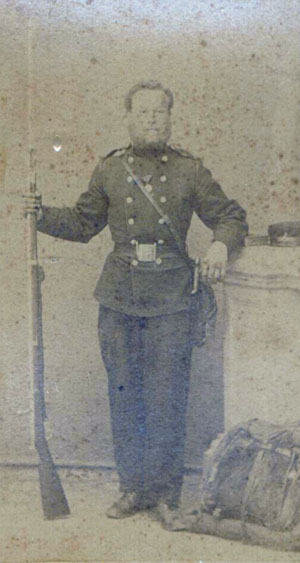 W&uuml;rtt. Infanterist 1870/71 mit dem ZN-Gewehr M 1857/67