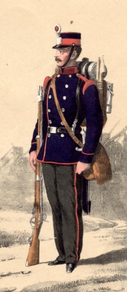 W&uuml;rtt. Infanterist um 1865